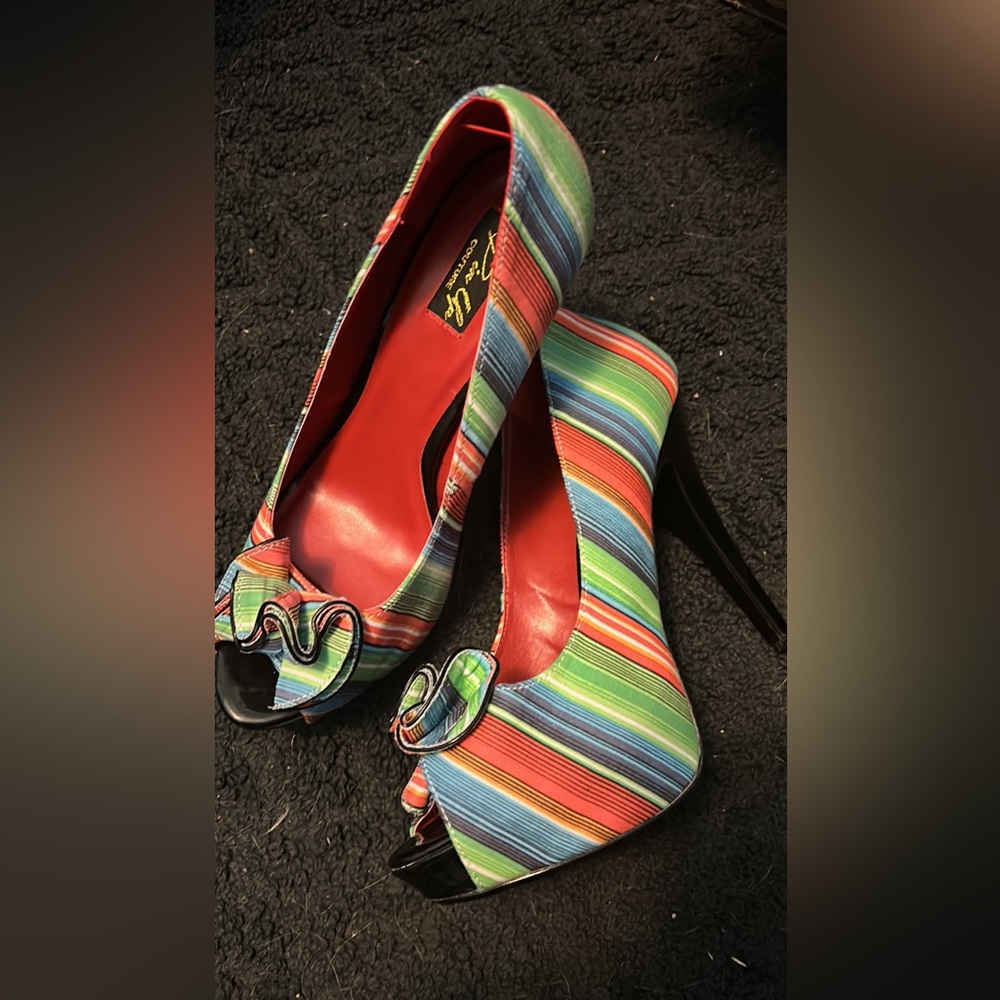 Pinup Couture Serape Platform Heels